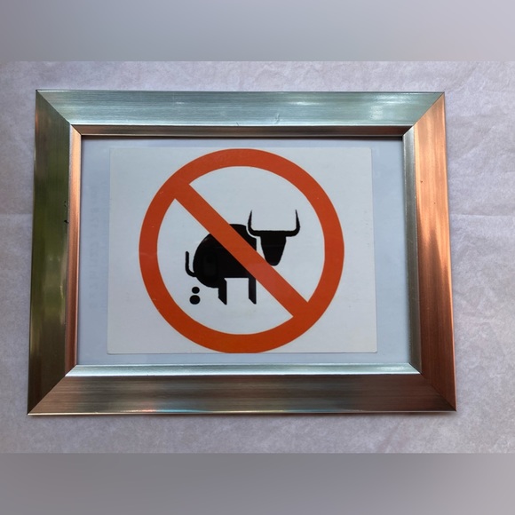 NO BS graphic Framed in silver toned lightweight frame Office Desk  Decoration - Picture 2 of 8